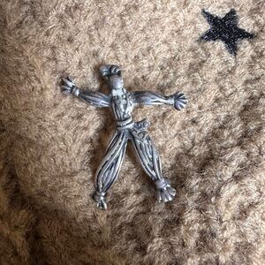 Vintage sterling silver scarecrow brooch/pin